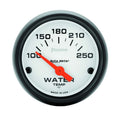 Autometer Phantom 2 1/16-Inch Water Temperature Gauge 100-250°F, Electric, Analog, Short Sweep, White Face