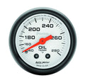 Autometer Phantom 2-1/16 Inch Oil Temperature Gauge 140-280°F Mechanical Analog Full Sweep White Face