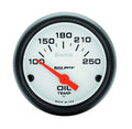 Autometer Phantom 2 1/16 Inch Oil Temperature Gauge 100-250°F Electric Analog Short Sweep White Face