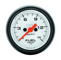 Autometer Phantom 2 1/16 Inch Fuel Pressure Gauge 0-15 PSI Electric Analog with White Face