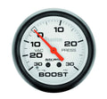 Autometer 5803 Phantom Boost and Vacuum Gauge, 30 in Hg to 30 psi, Mechanical Analog, 2-5/8 Inch White Face