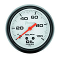 Autometer 5821 Phantom 2-5/8 Inch Oil Pressure Gauge 0-100 psi Mechanical Analog White Face