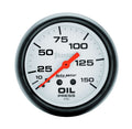 Autometer 5823 Phantom Oil Pressure Gauge 0-150 psi, 2-5/8 Inch Analog Mechanical Meter with White Face