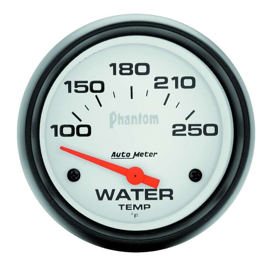 Autometer 5837 Phantom Water Temperature Gauge 2-5/8 Inch, 100-250°F, Analog, Short Sweep, White Face