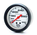 Autometer 5841 Phantom Oil Temperature Gauge 140-280°F Mechanical Analog 2-5/8 Inch White Face
