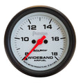 Autometer 5879 Phantom Wideband Air/Fuel Ratio Gauge, 8:1-18:1 AFR, 2-5/8 Inch Diameter, Silver Face, Electric Analog Full Sweep