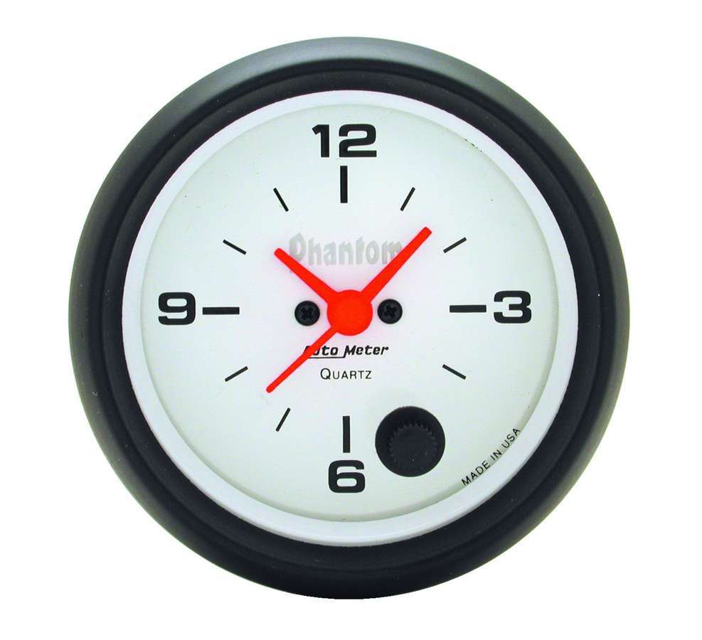 Autometer 5885 2-5/8 Inch Phantom Electric Analog Clock with White Face