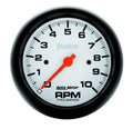 Autometer 5897 Phantom 10,000 RPM Electric Analog In-Dash Tachometer with White Face, 3-3/8 Inches Diameter