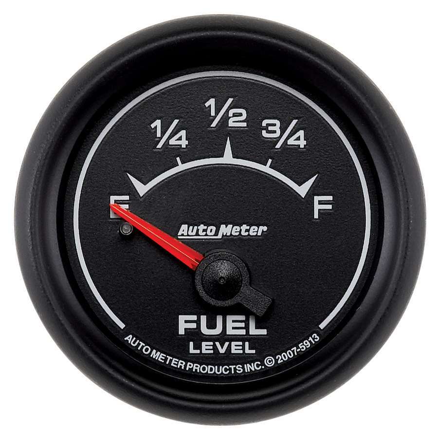 Autometer 5913 ES Fuel Level Gauge for GM Vehicles, 0-90 Ohms, 2-1/16 Inch Diameter, Black Face