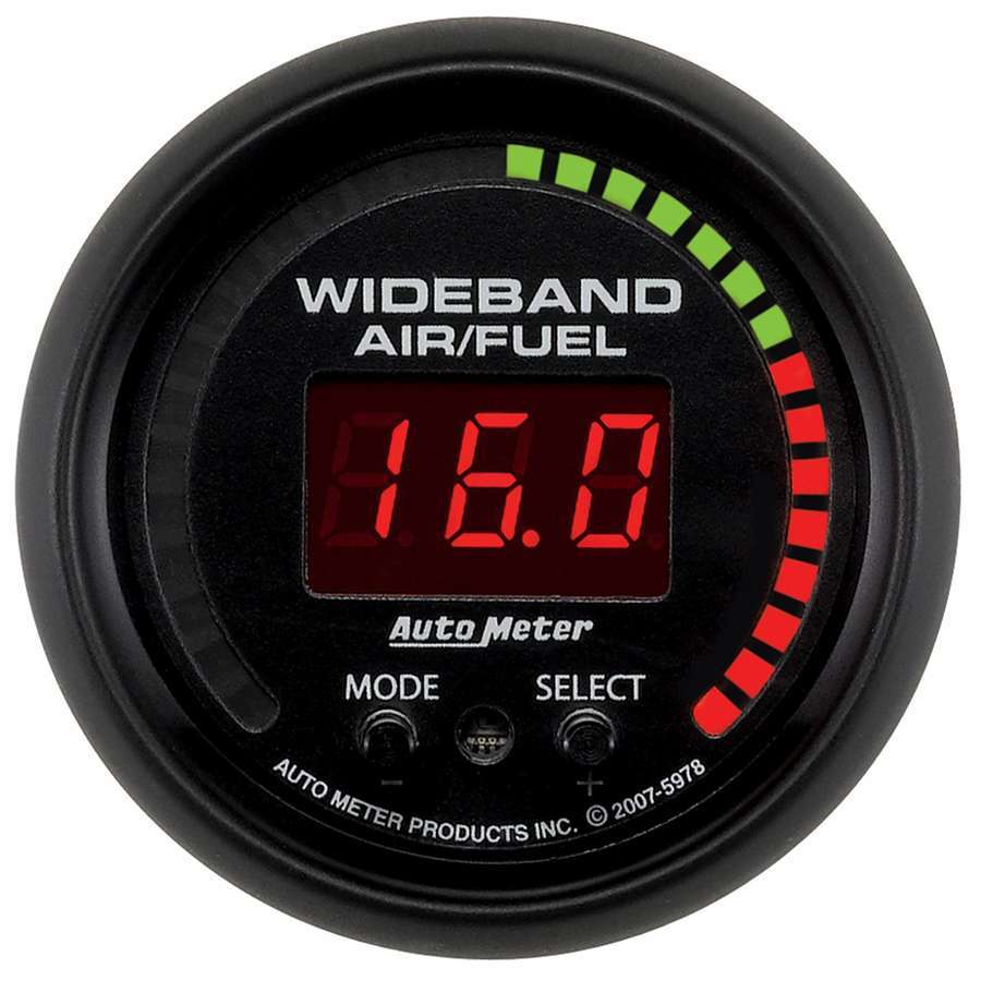 Autometer 5978 2-1/16 Inch ES Wideband Air Fuel Ratio Gauge with Sensor
