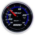 Autometer 6103 Cobalt Boost and Vacuum Gauge, 2-1/16 Inch Diameter, Mechanical, Analog, Black Face