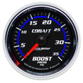 Autometer 6104 Cobalt Boost Gauge 0-35 psi Mechanical Analog 2-1/16 Inch Diameter Black Face