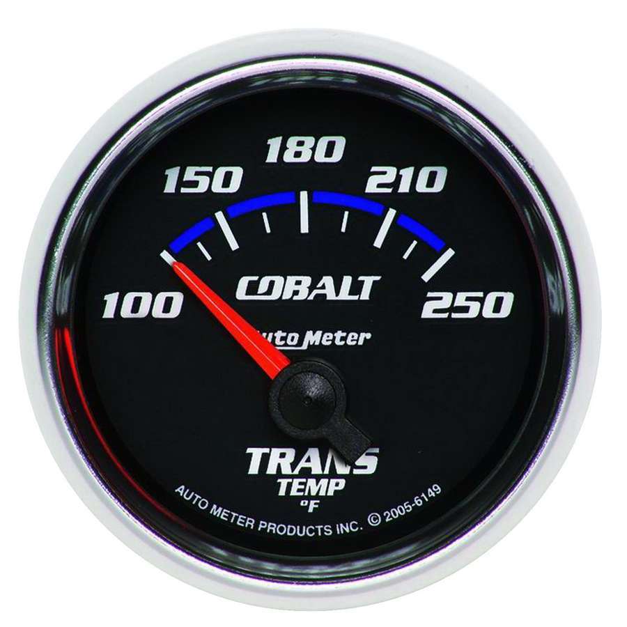 Autometer 6149 Transmission Temperature Gauge 2-1/16 Inch Black Face Electric Analog Short Sweep