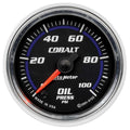 Autometer 6153 Cobalt Oil Pressure Gauge 0-100 psi, 2-1/16 Inch Diameter, Electric Analog Full Sweep