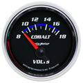 Autometer 6192 Cobalt Series 2-1/16 Inch Electric Analog Voltmeter Gauge 8-18V