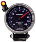 Autometer 6290 Cobalt Mini-Monster Tachometer with Shift Light, 10,000 RPM, 3-3/4 Inch Diameter, Pedestal Mount, Black Face, Electric Analog