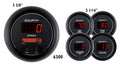 Autometer 6300 Digital Sport-Comp 5-Gauge Kit with Oil Pressure, Fuel Level, Speedometer, Voltmeter, Water Temperature