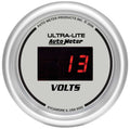 Autometer 6593 2-1/16 Inch Digital Voltmeter Gauge, 8-18V, Silver Face