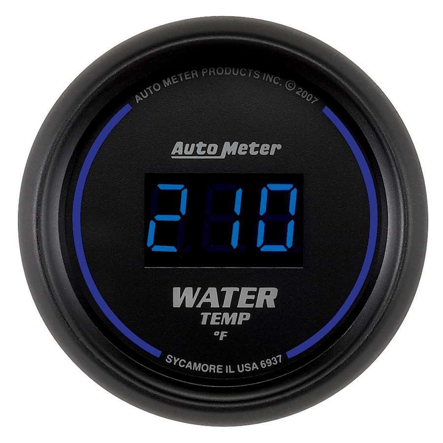Autometer 6937 Water Temperature Gauge 2-1/16 Inch Digital Cobalt 0-340°F