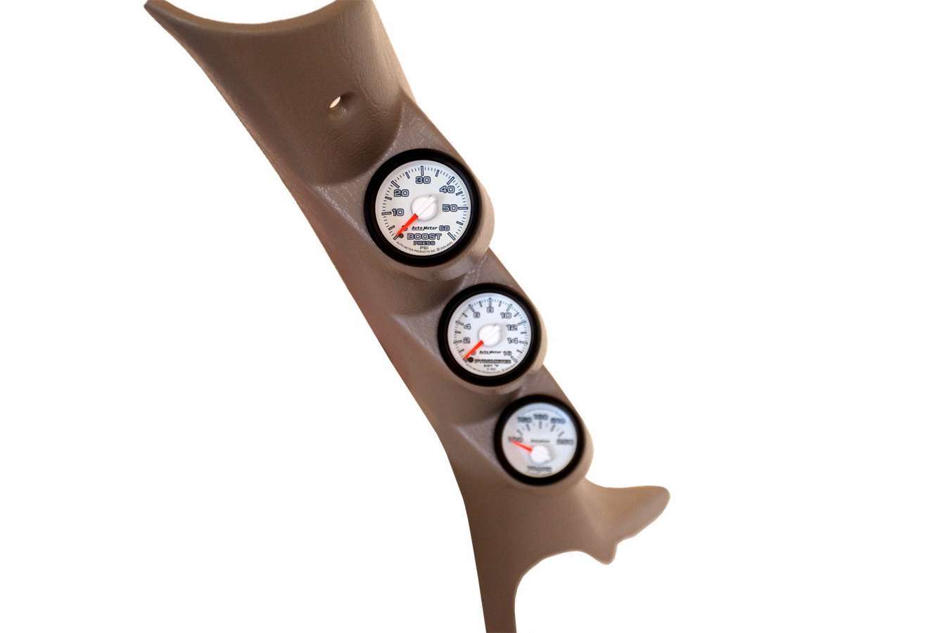 Autometer 7099 Triple Pod Pillar Kit with Boost, Pyrometer, and Transmission Temperature Gauges for Dodge Ram 2003-2007