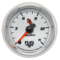 Autometer 7162 2-1/16 Inch C2 Series Fuel Pressure Gauge, 0-15 PSI, Electric Analog with Full Sweep White Face