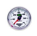 Autometer NV Series 7305 Mechanical Boost Gauge 0-60 PSI, 2-1/16 Inch White Face