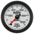 Autometer 7553 Phantom II Oil Pressure Gauge 0-100 psi, 2-1/16 Inch Diameter, Analog Electric