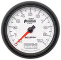 Autometer 7597 Phantom II 10,000 RPM Electric Analog Tachometer with White Face and Dash Mount
