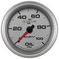 Autometer 7721 Ultra Lite II Oil Pressure Gauge 0-100 psi Mechanical Analog 2-5/8 Inch Silver Face