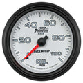 Autometer 7821 Phantom II Oil Pressure Gauge 0-100 psi Mechanical Analog, 2-5/8 Inch Diameter, White Face