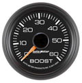 Autometer 8305 2-1/16 Inch Boost Pressure Gauge for GM Diesel Trucks, Mechanical, 0-60 psi, Black Face