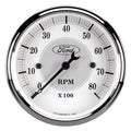 Autometer 880088 Ford Racing Tachometer 8000 RPM Electric Analog 3-1/8 Inch Diameter White Face Dash Mount
