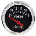 Autometer 880242 Jeep Series 2-1/16 Inch Voltmeter Gauge with Black Face and Jeep Logo