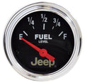 Autometer 880243 Jeep Series Fuel Level Gauge, 0-90 Ohms, 2-1/16 Inch Diameter, Black Face with Jeep Logo