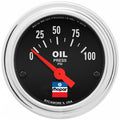 Autometer 880786 Mopar Logo Series 2-1/16 Inch Oil Pressure Gauge, 0-100 psi, Electric, Analog, Short Sweep, Black Face