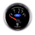 Autometer 880820 Fuel Level Gauge 73 Ohms to 10 Ohms, 2-1/16 Inch Diameter, Black Face with Ford Logo