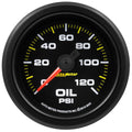 Autometer 9253 Oil Pressure Gauge 0-120 PSI with Stepper Motor and Black Face