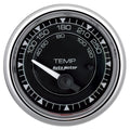 Autometer 9737 Chrono Series Water Temperature Gauge 2-1/16 Inch Black Face 100-250 PSI Electric Short Sweep