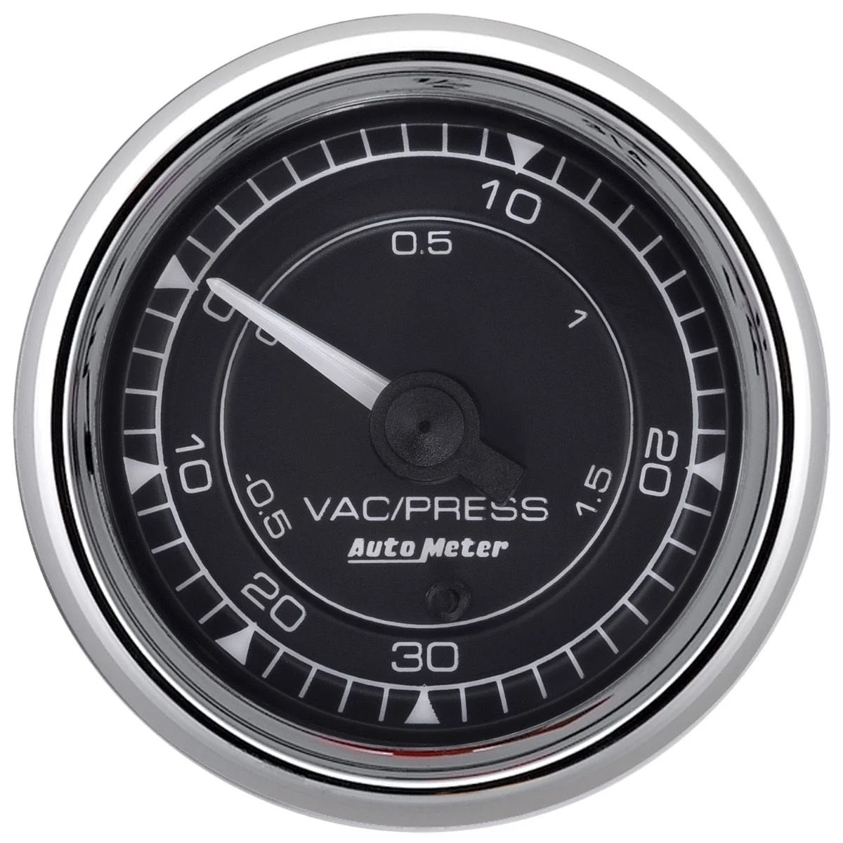 Autometer 9759 Chrono Series Vacuum and Boost Gauge, 0-30 PSI, 2-1/16 Inch Diameter, Black Face