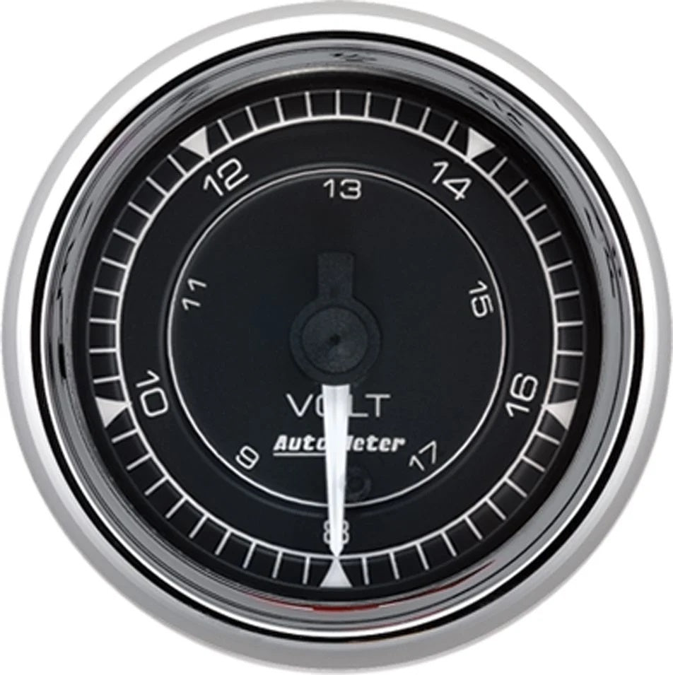 Autometer 9791 Chrono Series 2-1/16 Inch Volt Meter 8-18V Black Face