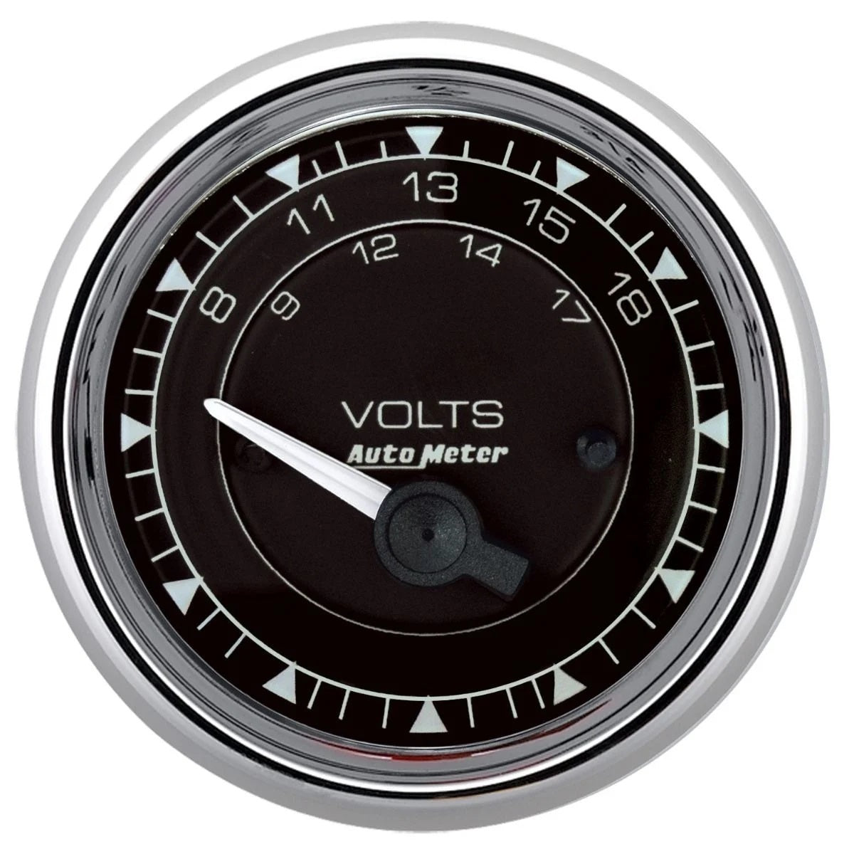 Autometer 9792 Chrono Series Volt Meter, 8-18V, 2-1/16 Inch Diameter, Black Face