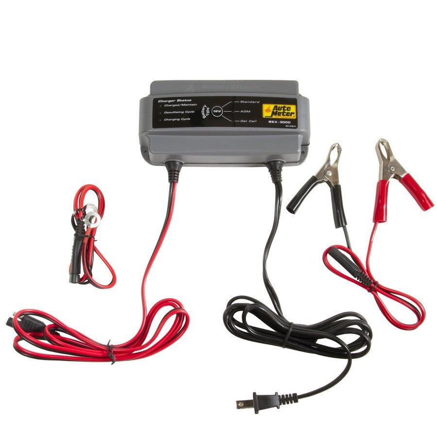 Autometer BEX-3000 Battery Charger and Extender for 12V AGM Batteries