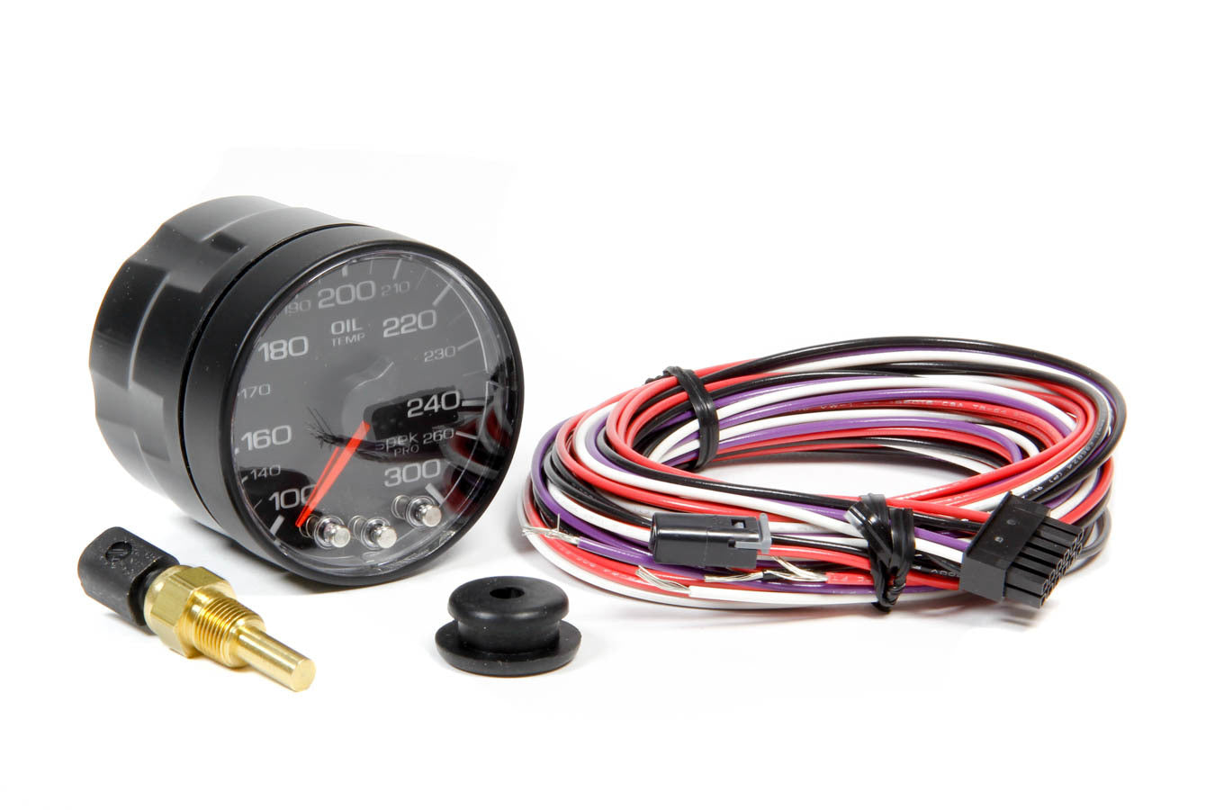 Autometer P322328 Spek-Pro 2-1/16 Inch Oil Temperature Gauge with Peak Memory