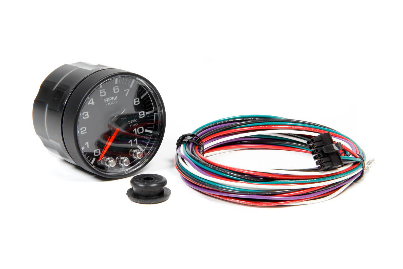 Autometer Spek-Pro P336328 11,000 RPM Electric Analog Tachometer with Shift Light and Peak Recall