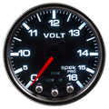 Autometer P34452 Spek-Pro Volt Meter Gauge 0-16 Volt 2-1/16 Inch Black Face Analog