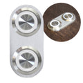 AUTO-LOC AUTBBA23 Daytona Billet Switch with White LED, 2 x 2 Inch Oval, Dual Momentary Toggle, Aluminum Polished Finish