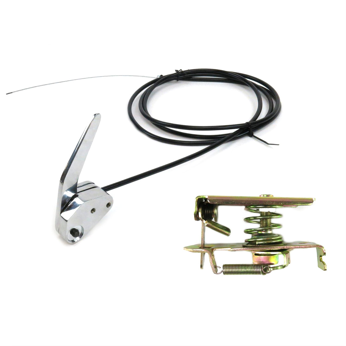 AUTO-LOC AUTLATCHK Hood Latch Kit with Mounting Hardware, Steel Chrome Finish, Universal Fit