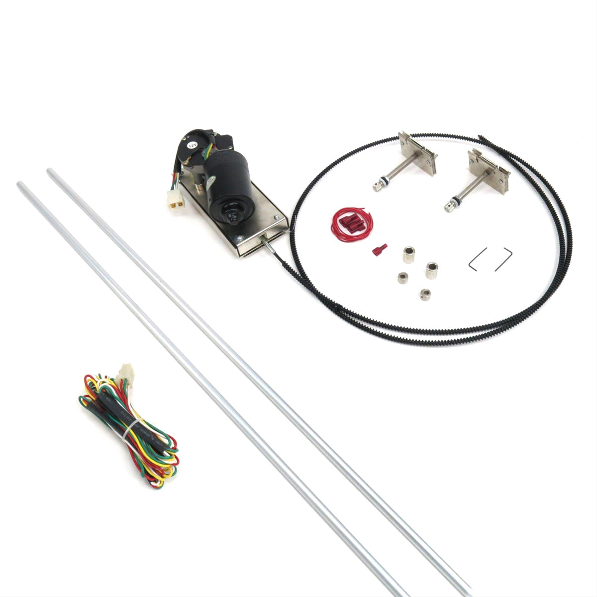 AUTO-LOC AUTWIPER2 Heavy Duty Power Windshield Wiper Kit with Brackets, Motor, Wiring and Hardware