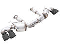 AWE Tuning C8 Corvette Exhaust Kit with Quad Black Tips and 3-Inch Diameter Cat-Back System