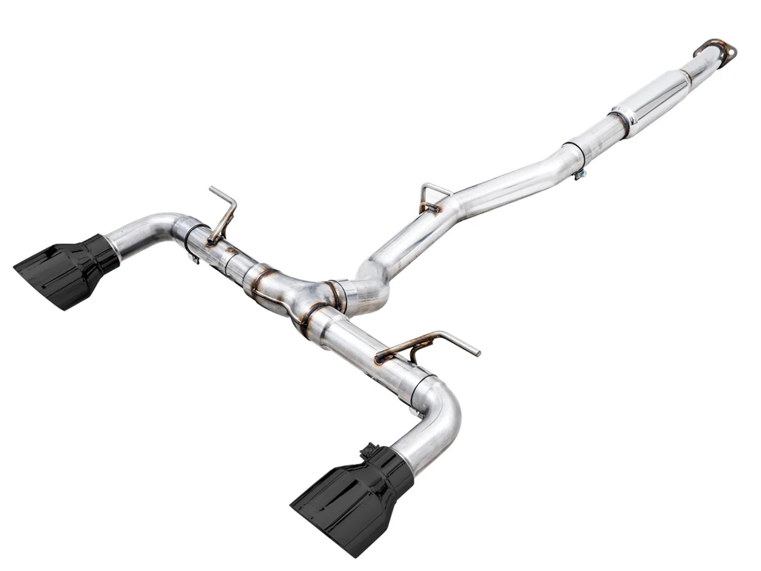 AWE Tuning BRZ GR86 FR-S Exhaust Dual Outlet Cat-Back System with Black Tips and 3-Inch Diameter